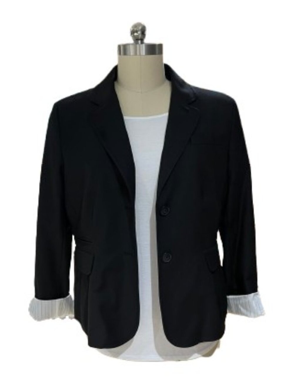 LOFT Black Peplum Hem Blazer Jacket - EUC